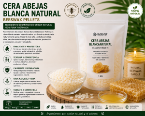 Cera abejas blanca natural -Beeswax Pellets Cera abejas blanca natural -Beeswax Pellets